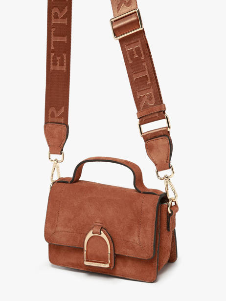 Cross Body Tas Xs Altesse Suede Etrier Bruin altesse suede EASU048X ander zicht 2